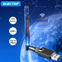 Electop USB Bluetooth 5.0 Adapter Dongle antena daleki zasięg bezprzewodowy odbiornik Audio nadajnik na PC Laptop Win 7 1/8/8 10 1